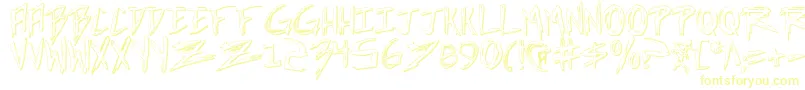 IncubusShadow Font – Yellow Fonts on White Background