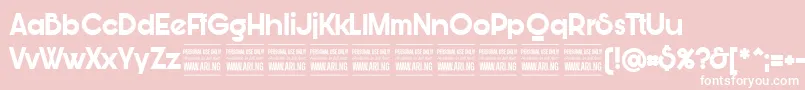 BunyaBoldPersonal Font – White Fonts on Pink Background