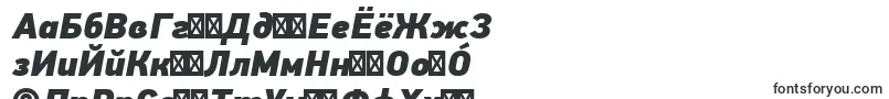 フォントPfdintextproExtrablackitalic – バシキール文字