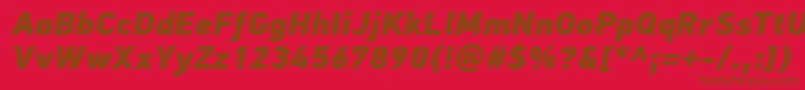 En savoir plus sur la police PfdintextproExtrablackitalic Police PfdintextproExtrablackitalic – polices brunes sur fond rouge