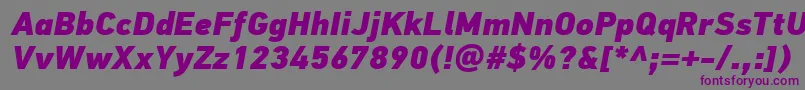 More about PfdintextproExtrablackitalic Font PfdintextproExtrablackitalic Font – Purple Fonts on Gray Background