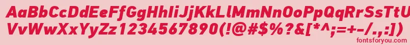 Шрифт PfdintextproExtrablackitalic – красные шрифты на розовом фоне