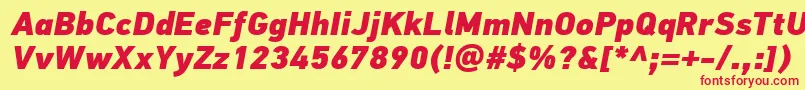 fuente PfdintextproExtrablackitalic – Fuentes Rojas Sobre Fondo Amarillo