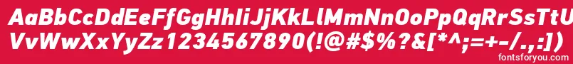 PfdintextproExtrablackitalic Font – White Fonts on Red Background