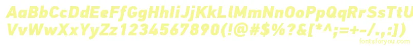 PfdintextproExtrablackitalic Font – Yellow Fonts on White Background