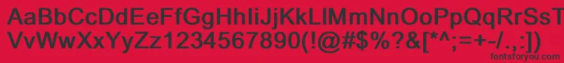 フォントDixonBold – 赤い背景に黒い文字