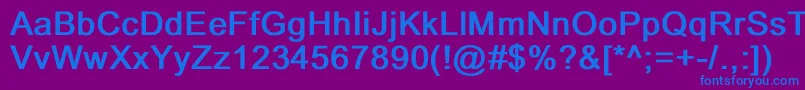 Police DixonBold – polices bleues sur fond violet