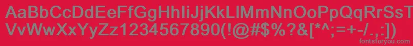 フォントDixonBold – 赤い背景に灰色の文字