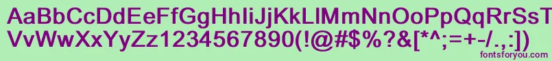 フォントDixonBold – 緑の背景に紫のフォント
