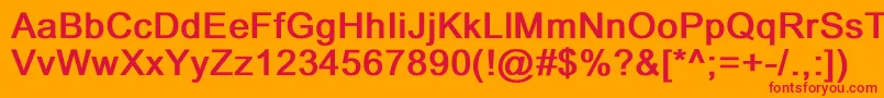 DixonBold Font – Red Fonts on Orange Background