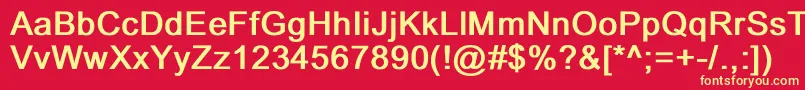 DixonBold Font – Yellow Fonts on Red Background