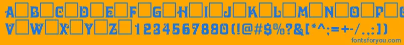 DavidaRegularDb Font – Blue Fonts on Orange Background