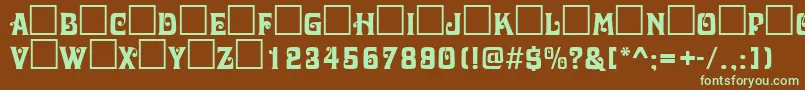 DavidaRegularDb Font – Green Fonts on Brown Background