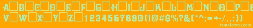 DavidaRegularDb Font – Green Fonts on Orange Background