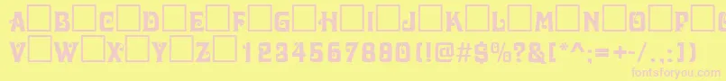 DavidaRegularDb Font – Pink Fonts on Yellow Background