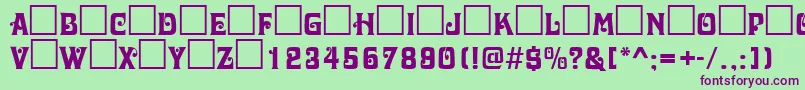 DavidaRegularDb Font – Purple Fonts on Green Background