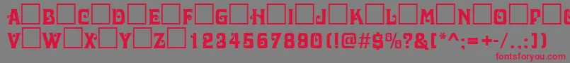 DavidaRegularDb Font – Red Fonts on Gray Background