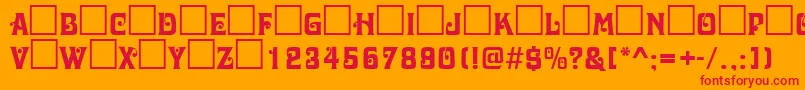 DavidaRegularDb Font – Red Fonts on Orange Background