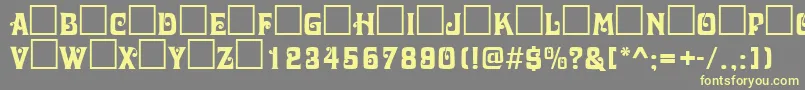 DavidaRegularDb Font – Yellow Fonts on Gray Background