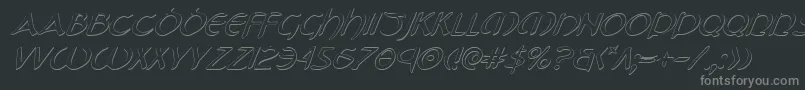 TristramShadowItalic Font – Gray Fonts on Black Background