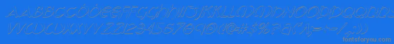 TristramShadowItalic Font – Gray Fonts on Blue Background