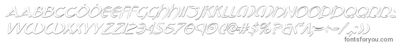 フォントTristramShadowItalic – 白い背景に灰色の文字