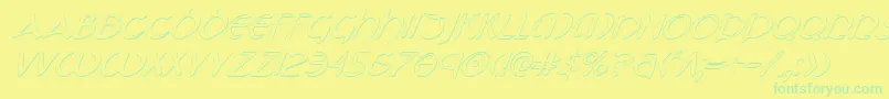 TristramShadowItalic Font – Green Fonts on Yellow Background