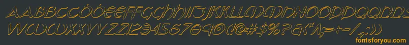 TristramShadowItalic Font – Orange Fonts on Black Background