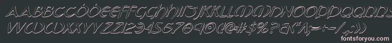 TristramShadowItalic Font – Pink Fonts on Black Background