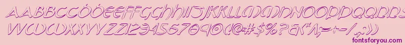 TristramShadowItalic Font – Purple Fonts on Pink Background