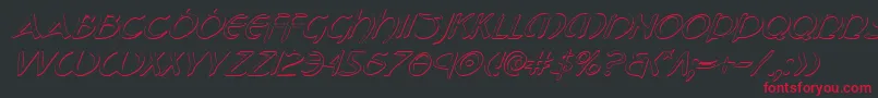 TristramShadowItalic Font – Red Fonts on Black Background