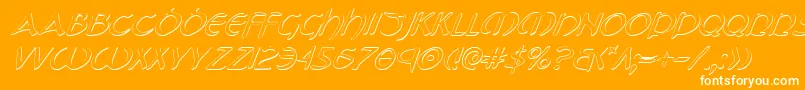 TristramShadowItalic Font – White Fonts on Orange Background