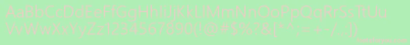 MalgunGothicSemilight Font – Pink Fonts on Green Background