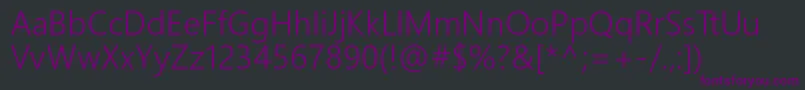 Шрифт MalgunGothicSemilight – фиолетовые шрифты на чёрном фоне