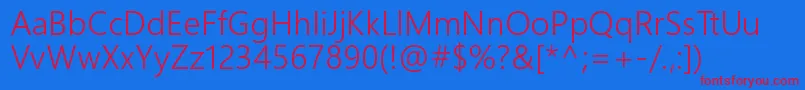 MalgunGothicSemilight Font – Red Fonts on Blue Background