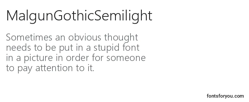 MalgunGothicSemilight Font