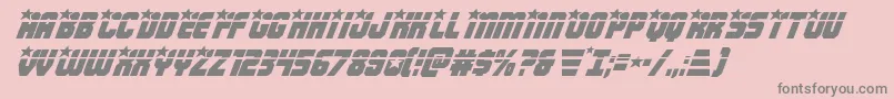 Armyrangerslaserital Font – Gray Fonts on Pink Background