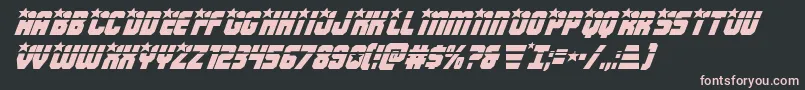 Armyrangerslaserital Font – Pink Fonts on Black Background