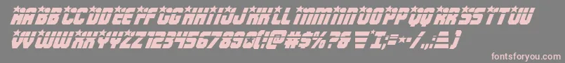 Armyrangerslaserital Font – Pink Fonts on Gray Background