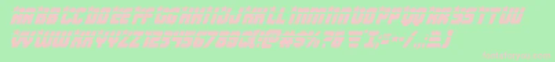 Armyrangerslaserital Font – Pink Fonts on Green Background