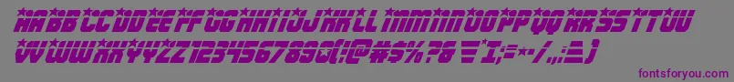 Armyrangerslaserital Font – Purple Fonts on Gray Background