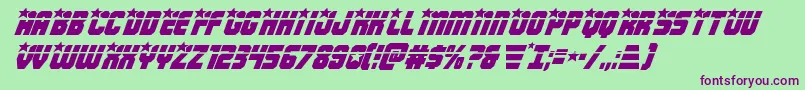 Armyrangerslaserital Font – Purple Fonts on Green Background