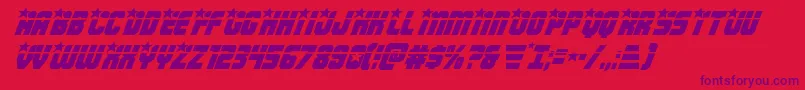 Armyrangerslaserital Font – Purple Fonts on Red Background