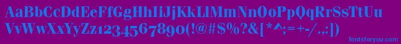 Шрифт FerraraOsfBold – синие шрифты на фиолетовом фоне