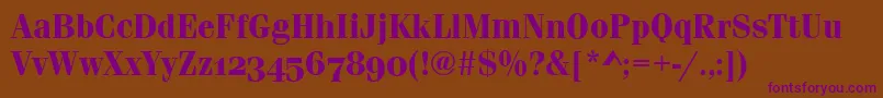 FerraraOsfBold Font – Purple Fonts on Brown Background