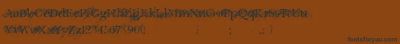 ChicDecay Font – Black Fonts on Brown Background