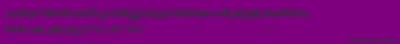ChicDecay-fontti – mustat fontit violetilla taustalla