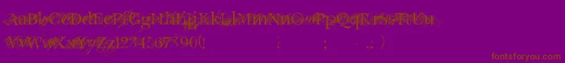 ChicDecay-Schriftart – Braune Schriften auf violettem Hintergrund