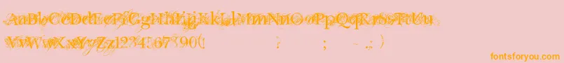 ChicDecay Font – Orange Fonts on Pink Background