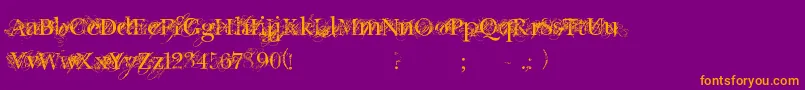 ChicDecay Font – Orange Fonts on Purple Background